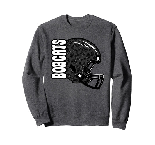 Bobcats Football Mom Game Day Leopard Sweatshirt - Novelty Apparel Unisex - T-Shirt, Sweatshirt, Hoodie