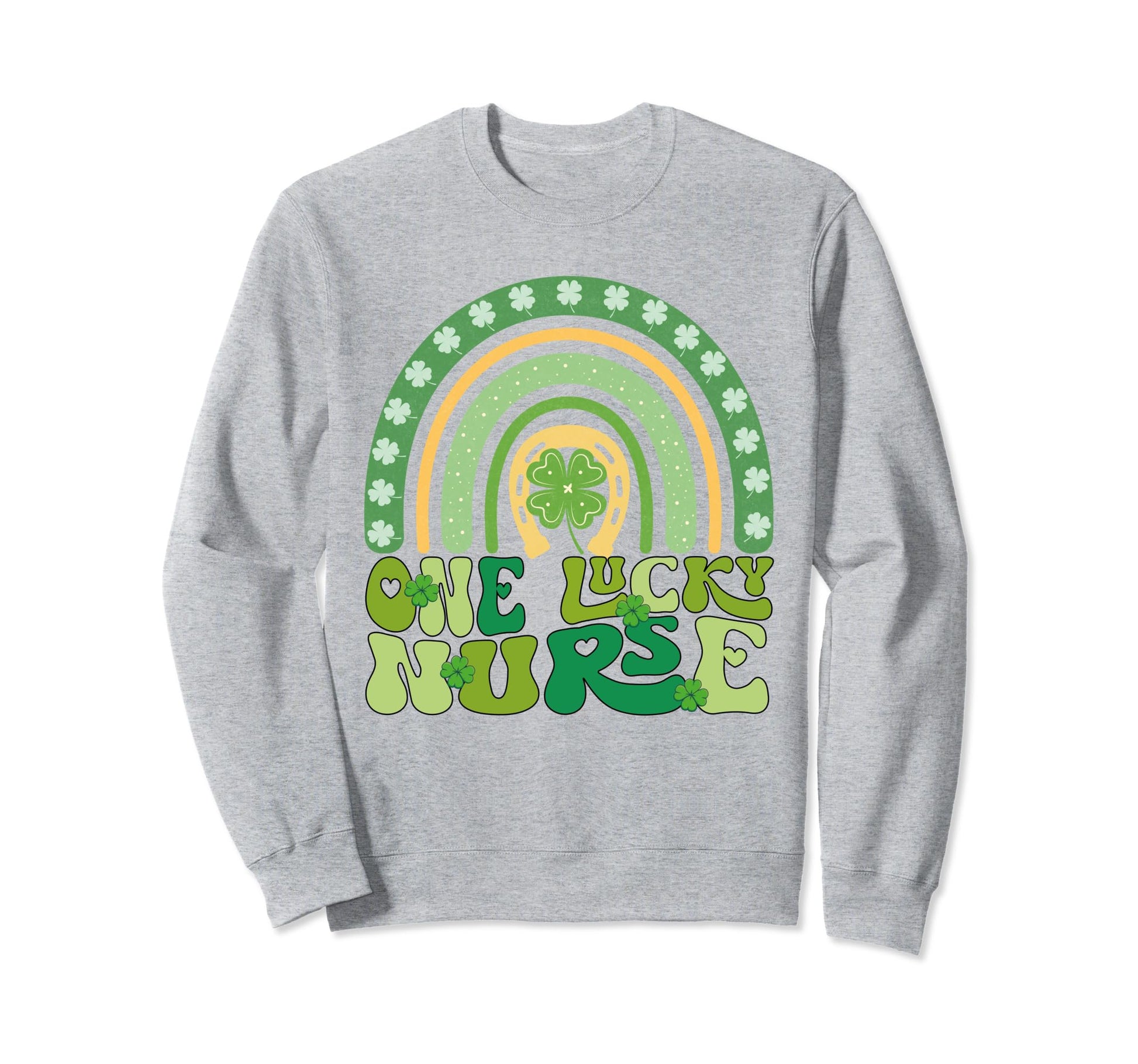 One Lucky Nurse Groovy Rainbow St Sweatshirt - Trendy Graphic Unisex - T-Shirt, Sweatshirt, Hoodie