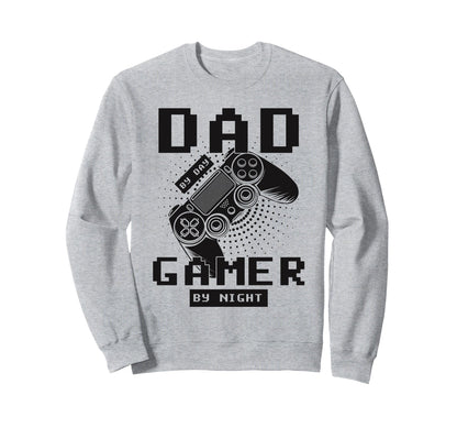 Dad Day Gamer Night Gaming Daddy Sweatshirt - Minimalist Print Men Women - T-Shirt, Sweatshirt, Hoodie