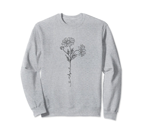 Minimalist Boho Botanical Drawing Sweatshirt - Aesthetic Graphic Men Women - T-Shirt, Sweatshirt, Hoodie