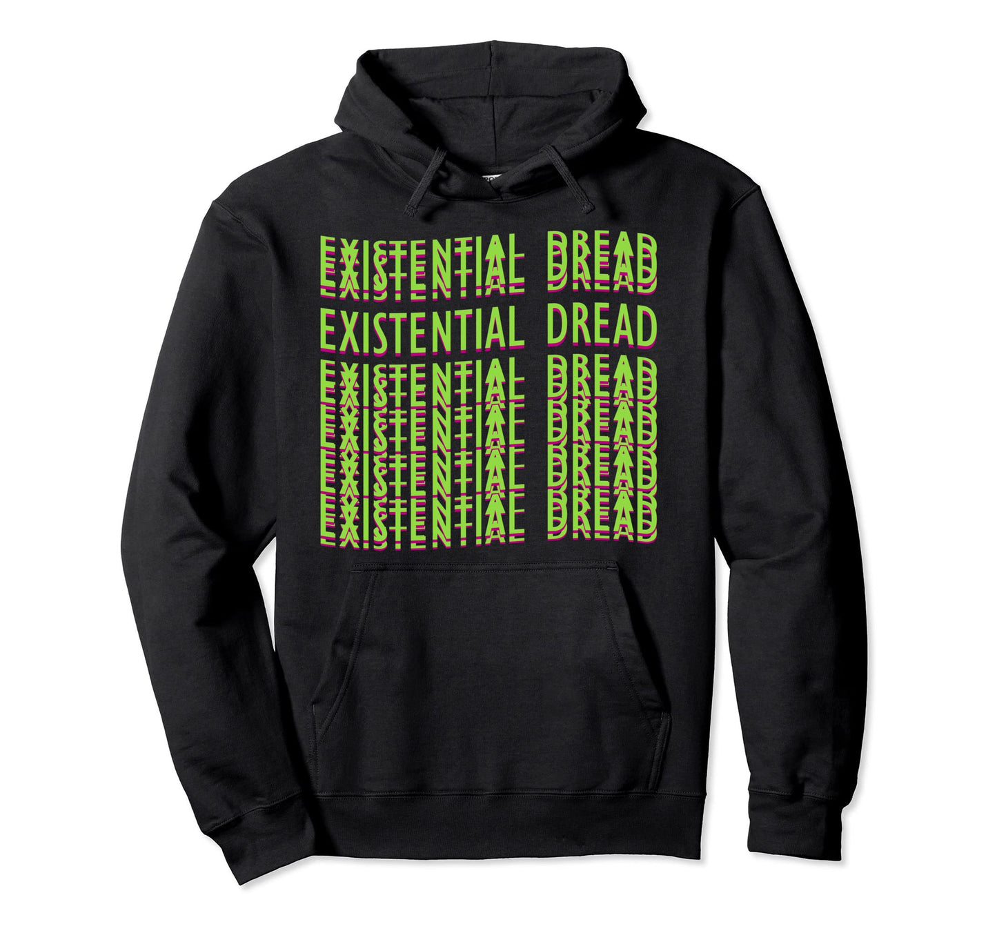 Existential Dread Retrowave Aesthetic Hoodie - Graphic Print for Adults - T-Shirt, Sweatshirt, Hoodie