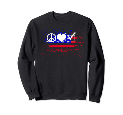 American Flag Vote Election Sweatshirt - Novelty Apparel Men Women - T-Shirt, Sweatshirt, Hoodie