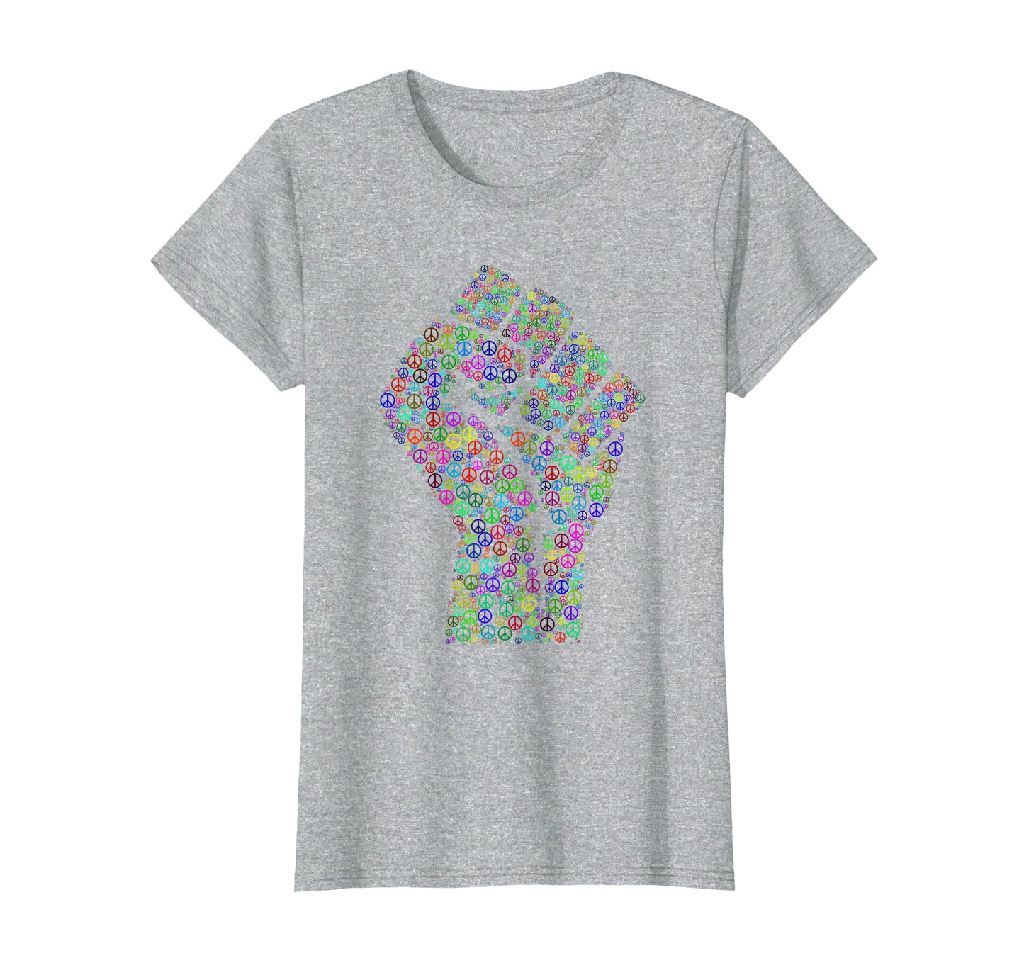 Resist Fist Peace Sign Rainbows T-Shirt - Custom Art Print Men Women - T-Shirt, Sweatshirt, Hoodie