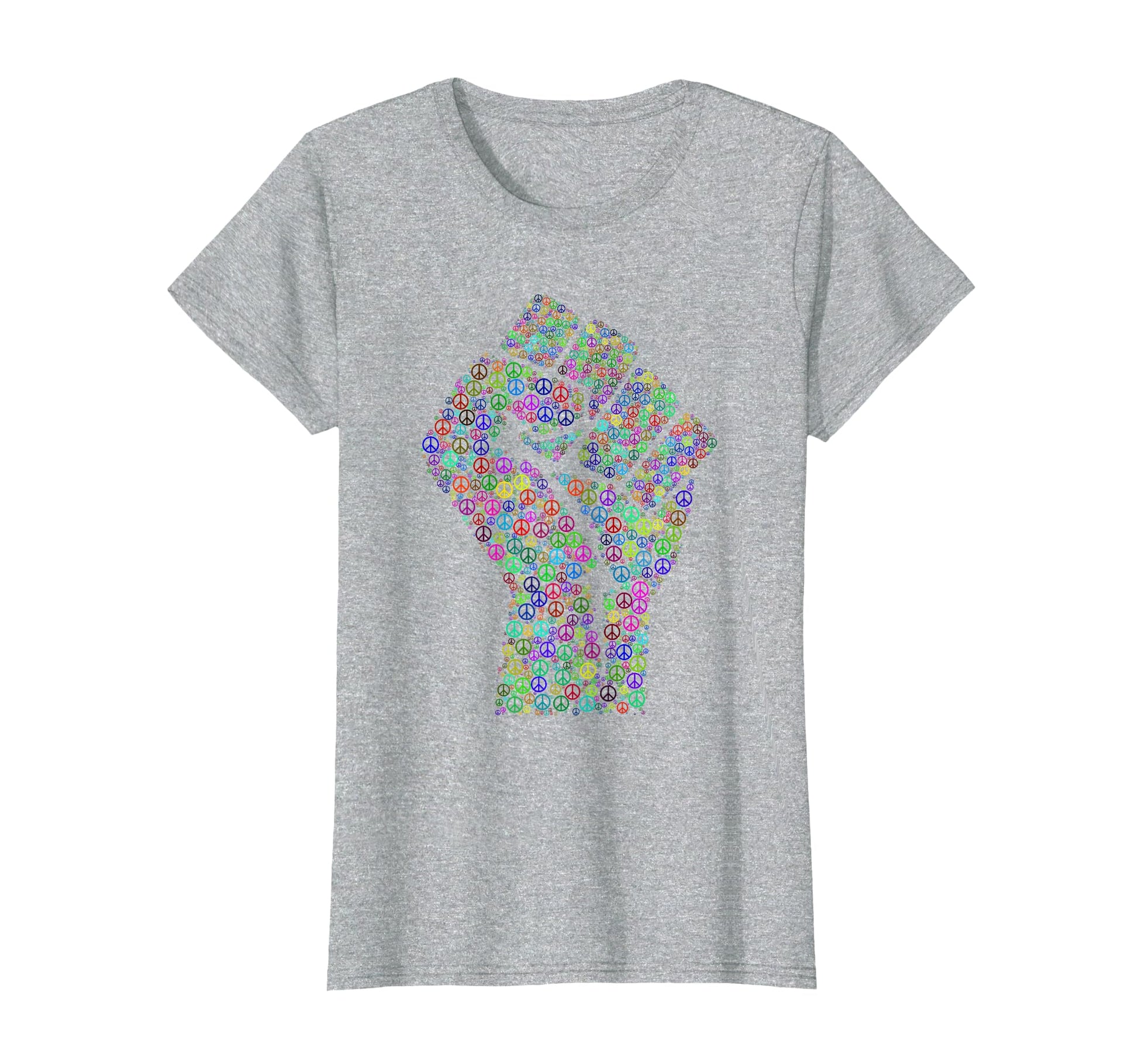 Resist Fist Peace Sign Rainbows T-Shirt - Custom Art Print Men Women - T-Shirt, Sweatshirt, Hoodie