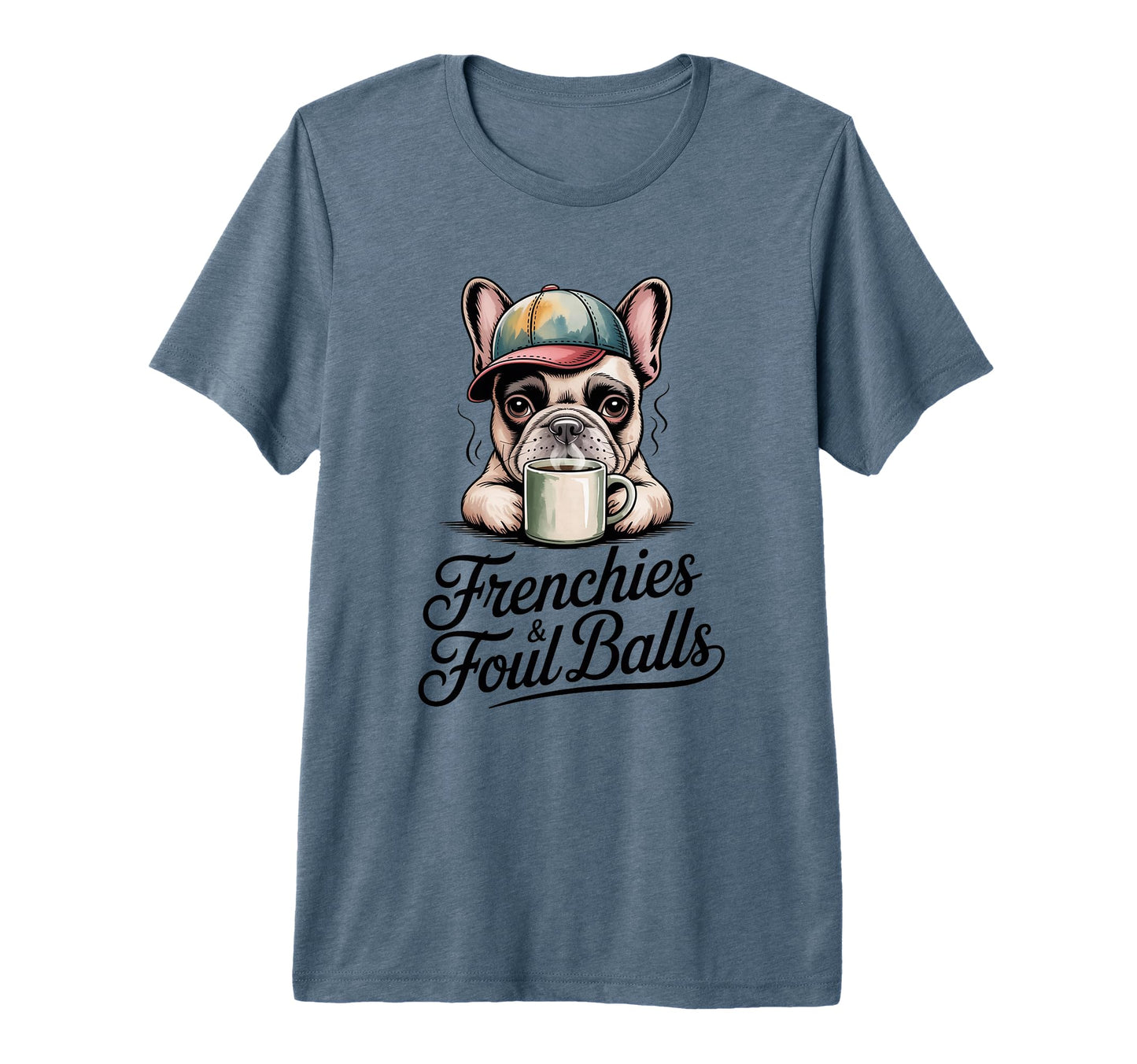 Frenchies And Foul Balls Peeking T-Shirt - Streetwear Style for Adults - T-Shirt, Sweatshirt, Hoodie
