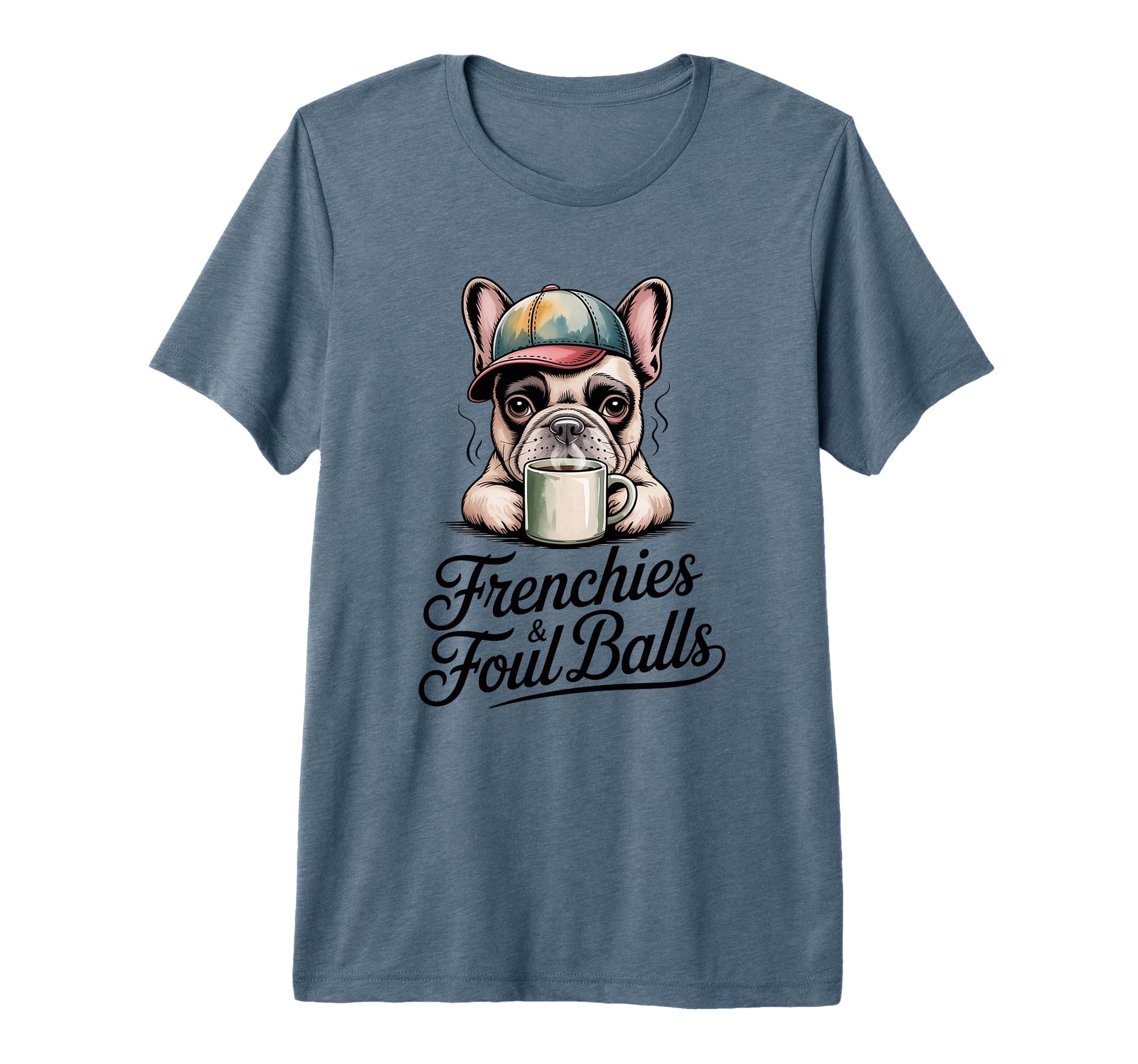 Frenchies And Foul Balls Peeking T-Shirt - Streetwear Style for Adults - T-Shirt, Sweatshirt, Hoodie