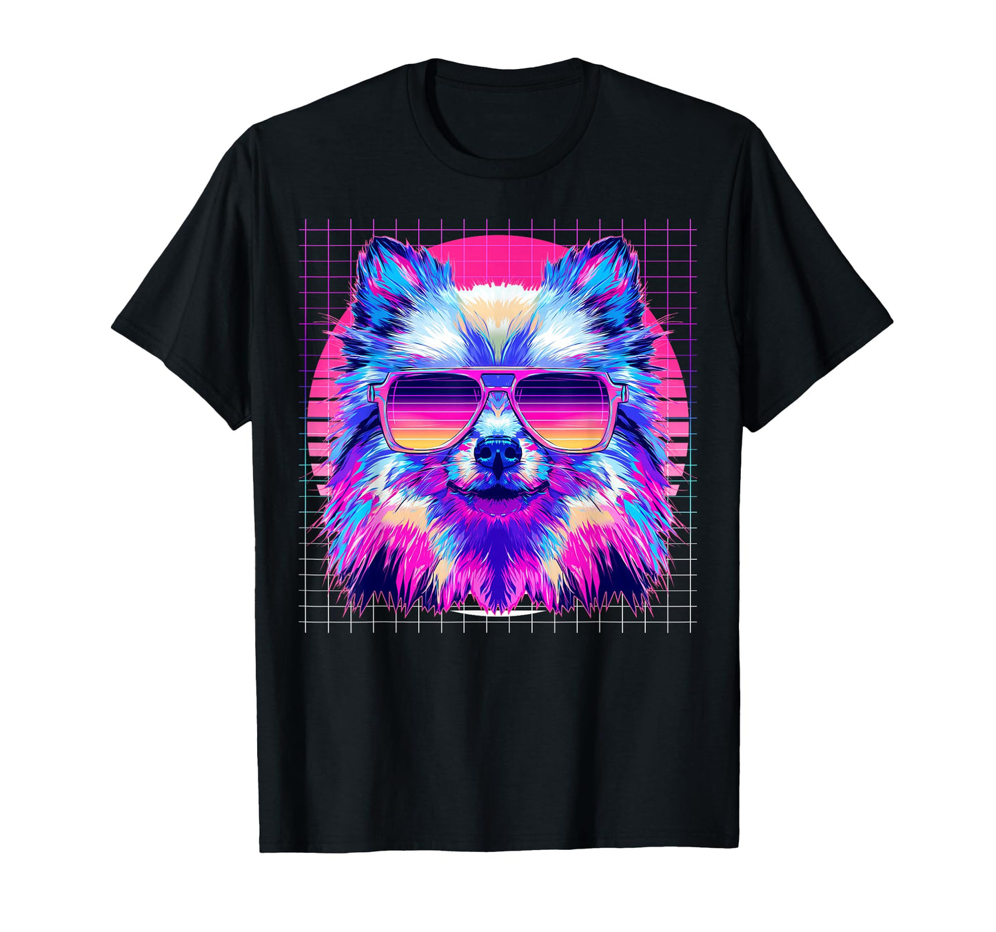 Pomeranian Sunglasses Dog T-Shirt - Casual Everyday Wear Men Women - T-Shirt, Sweatshirt, Hoodie
