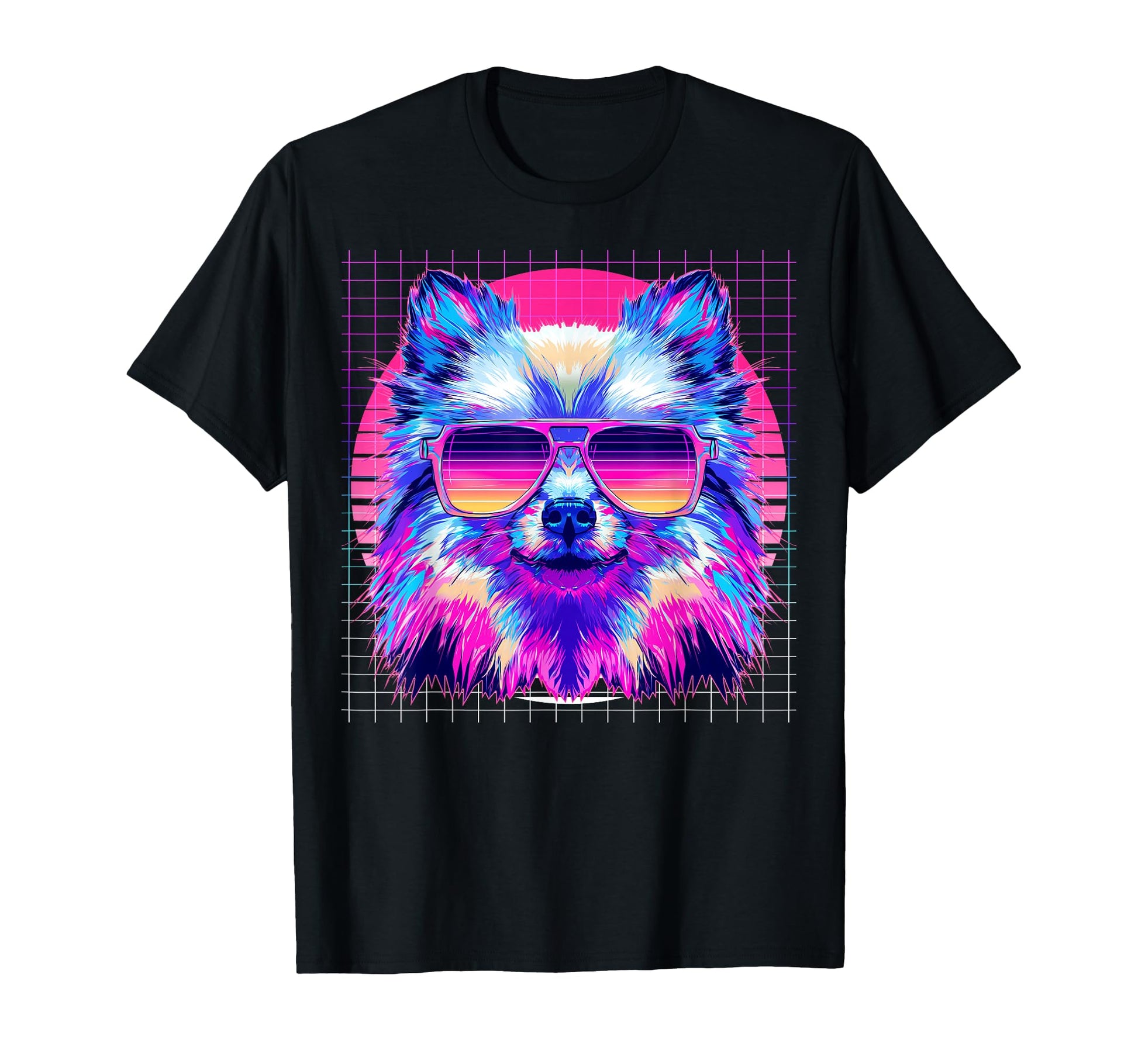 Pomeranian Sunglasses Dog T-Shirt - Casual Everyday Wear Men Women - T-Shirt, Sweatshirt, Hoodie