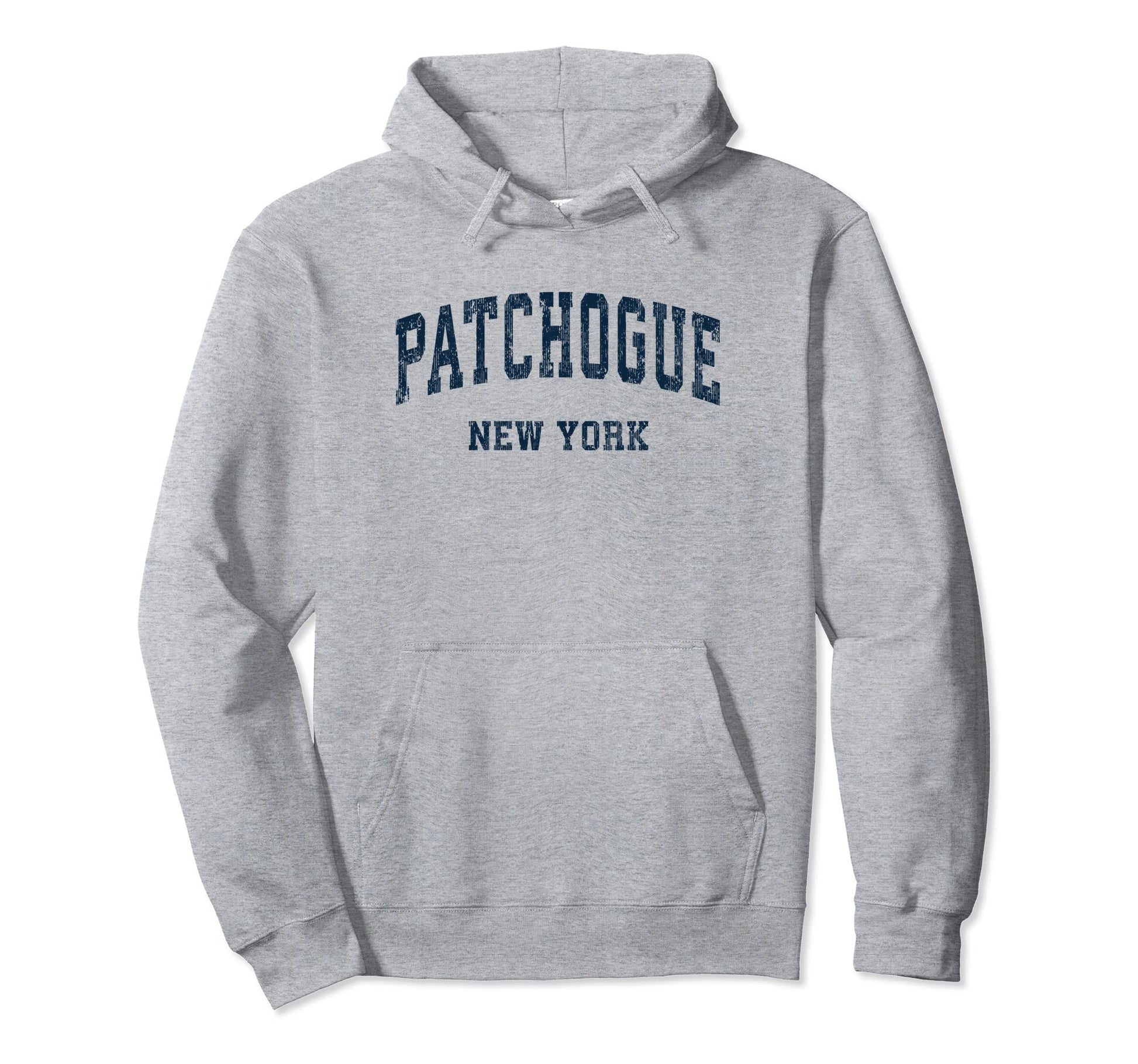 Patchogue New York Ny Varsity Sports Navy Hoodie - Graphic Print Unisex - T-Shirt, Sweatshirt, Hoodie