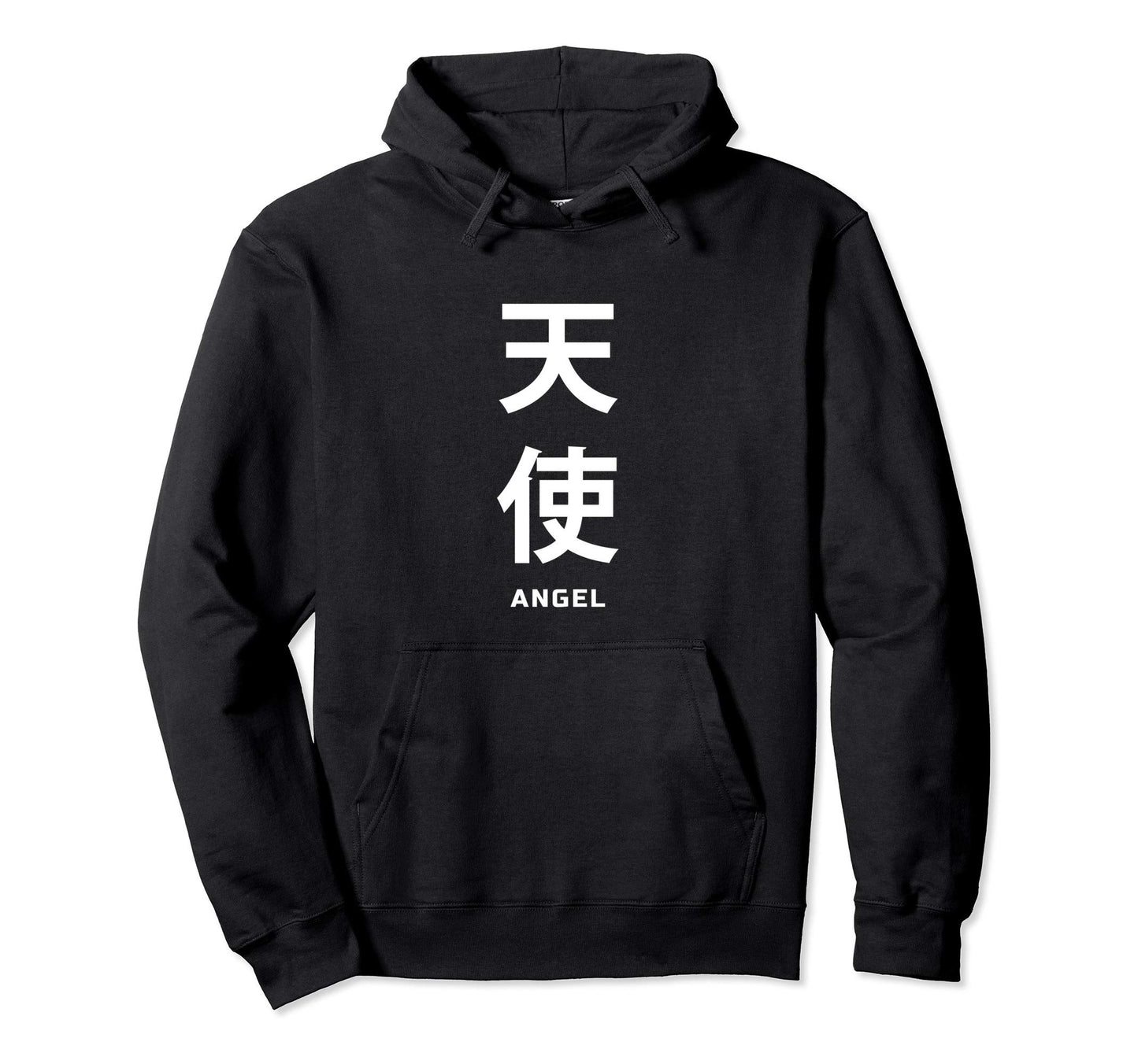 Angel Japanese Kanji Symbol Vaporwave Hoodie - Minimalist Print Men Women - T-Shirt, Sweatshirt, Hoodie