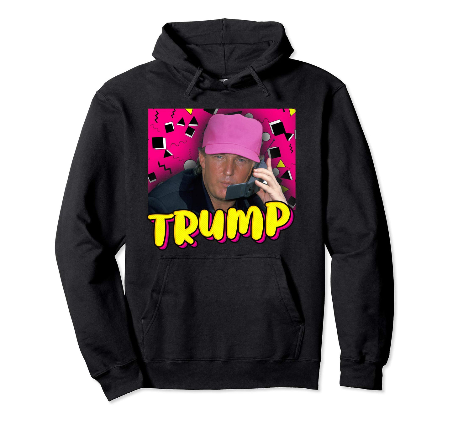 Trump 80S Vaporwave Aesthetics Political Hoodie - Graphic Print for Adults - T-Shirt, Sweatshirt, Hoodie