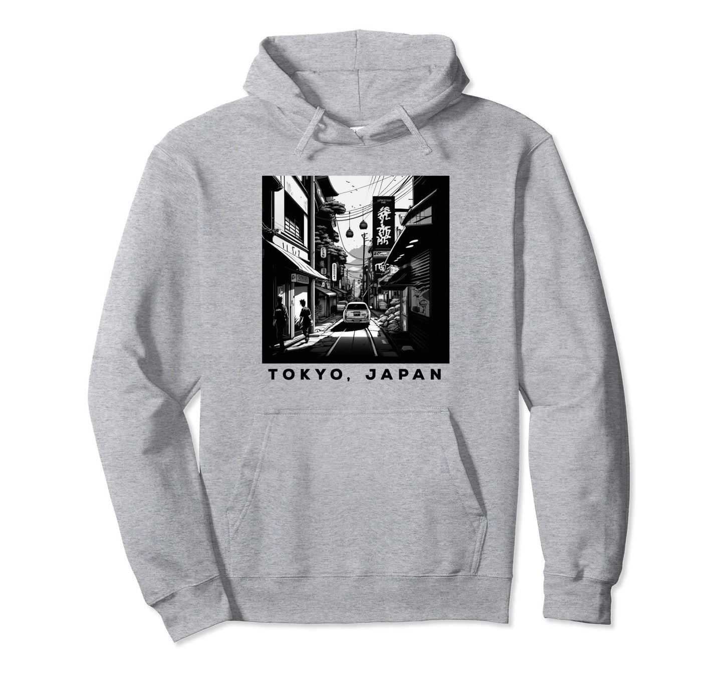 Japanese Aesthetic Tokyo Streetwear Hoodie - Minimalist Print for Adults - T-Shirt, Sweatshirt, Hoodie