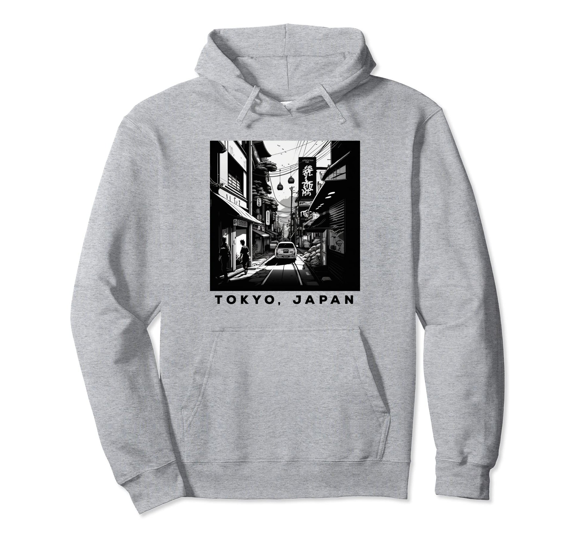 Japanese Aesthetic Tokyo Streetwear Hoodie - Minimalist Print for Adults - T-Shirt, Sweatshirt, Hoodie