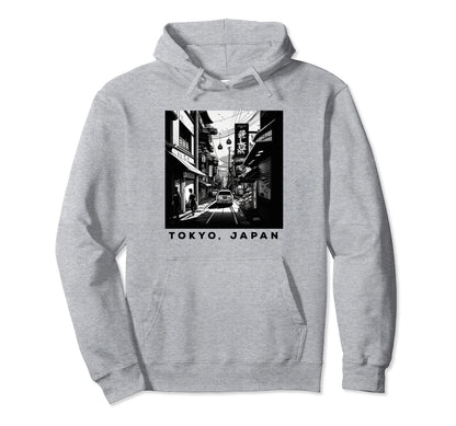 Japanese Aesthetic Tokyo Streetwear Hoodie - Minimalist Print for Adults - T-Shirt, Sweatshirt, Hoodie