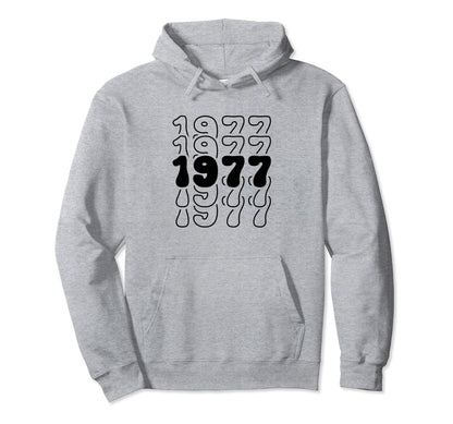 47 Year Old Groovy 47Th Birthday Boho Hoodie - Unique Graphic Men Women - T-Shirt, Sweatshirt, Hoodie