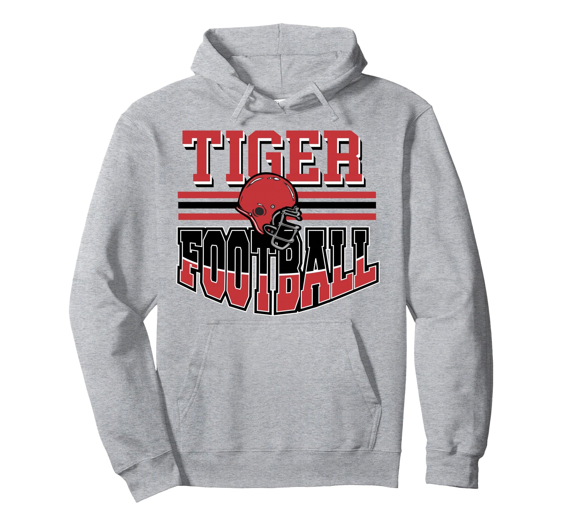 Tiger Football Mom Red Game Day Tiger Hoodie - Aesthetic Graphic Unisex - T-Shirt, Sweatshirt, Hoodie