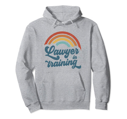 Lawyer Training Groovy Rainbow Law Hoodie - Minimalist Print Men Women - T-Shirt, Sweatshirt, Hoodie