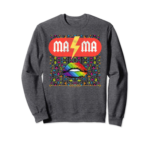 Mama Lightning Bolt Rainbow Sweatshirt - Casual Everyday Wear Men Women - T-Shirt, Sweatshirt, Hoodie