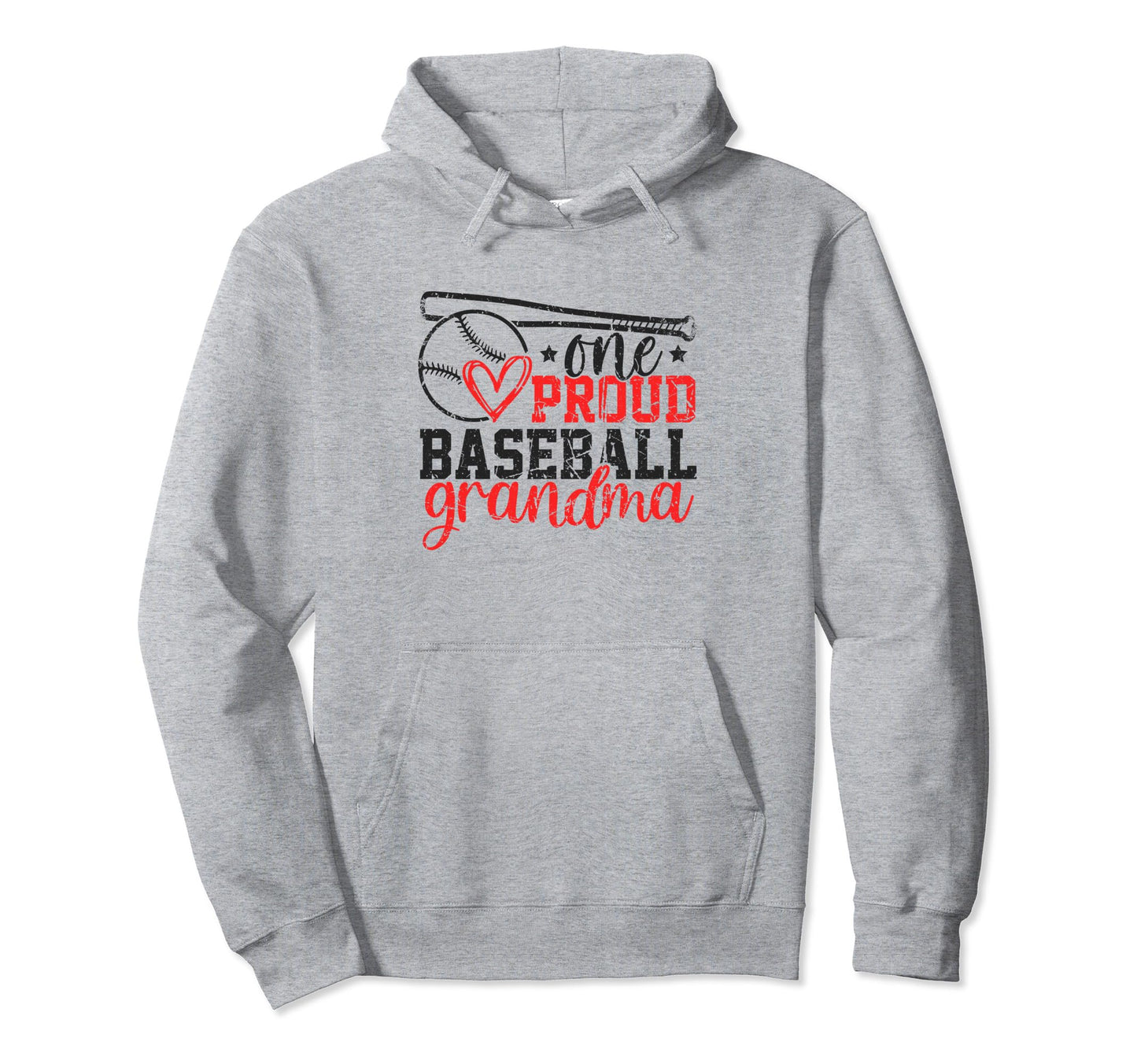 One Proud Baseball Grandma Funny Sporty Hoodie - Minimalist Print Men Women - T-Shirt, Sweatshirt, Hoodie