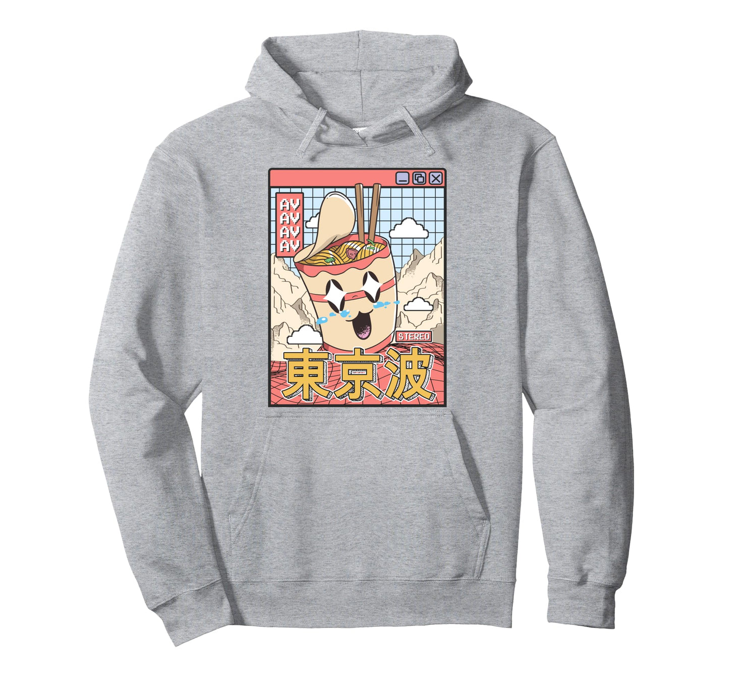 Instant Ramen Noodles Cup Japanese Kawaii Hoodie - Custom Art Print Unisex - T-Shirt, Sweatshirt, Hoodie