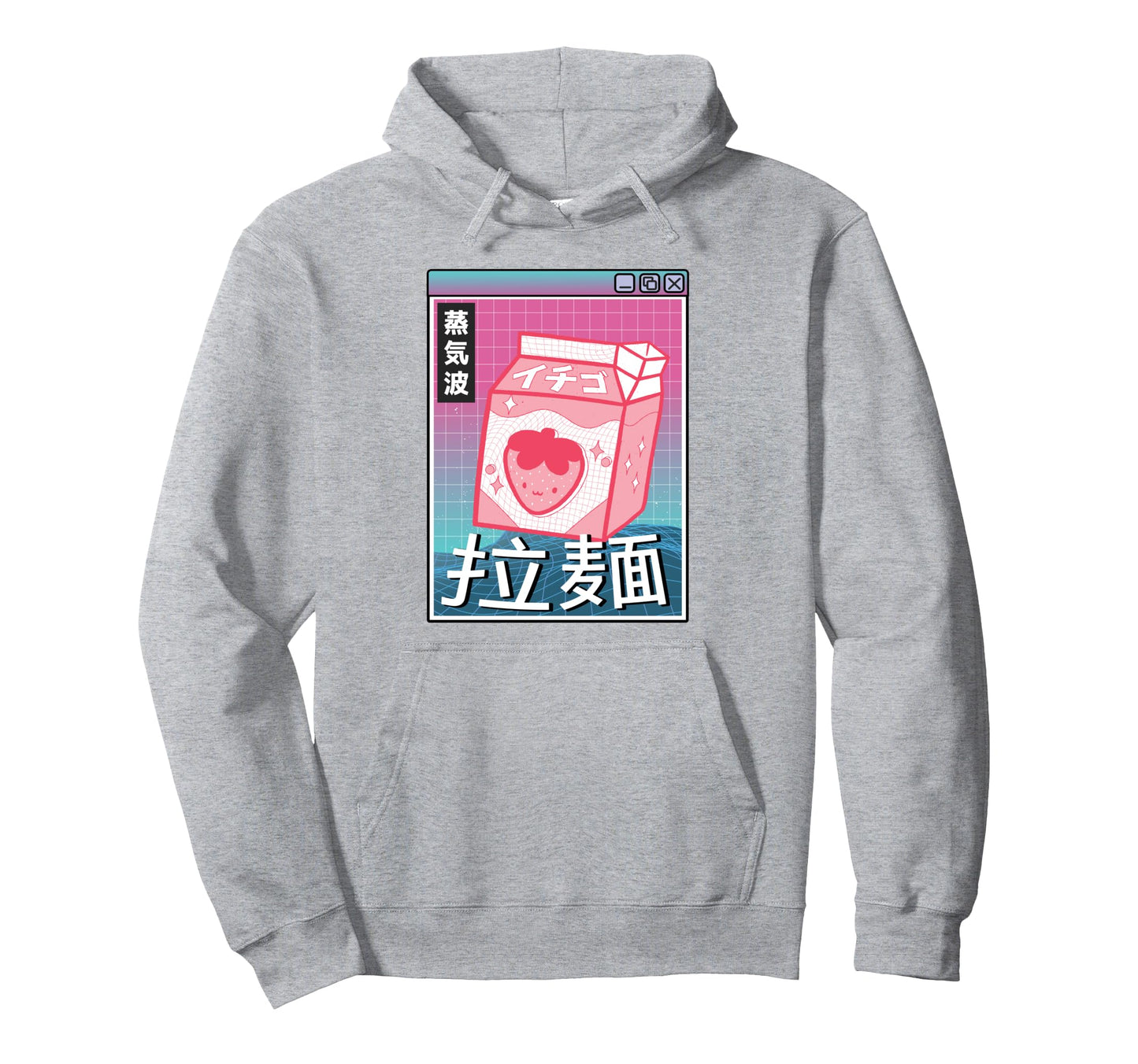 Strawberry Milk Digital Japan Otaku Hoodie - Aesthetic Graphic Unisex - T-Shirt, Sweatshirt, Hoodie