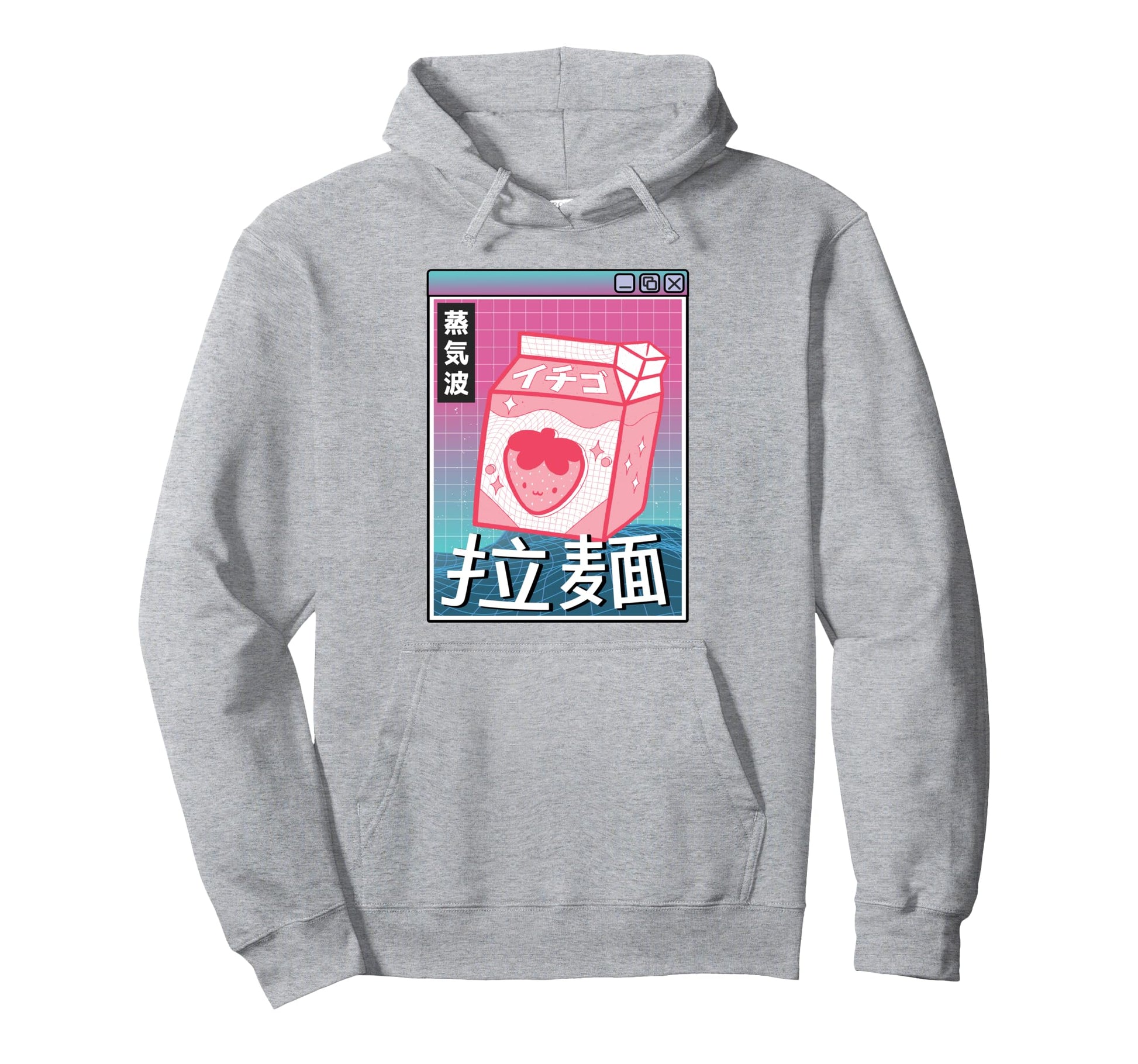 Strawberry Milk Digital Japan Otaku Hoodie - Aesthetic Graphic Unisex - T-Shirt, Sweatshirt, Hoodie