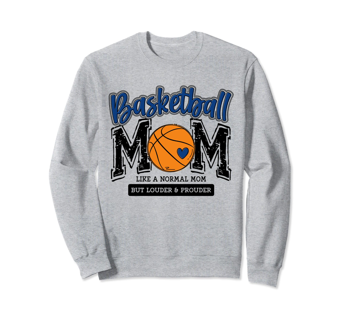 Basketball Mama Blue Game Day Basket Sweatshirt - Novelty Apparel Unisex - T-Shirt, Sweatshirt, Hoodie