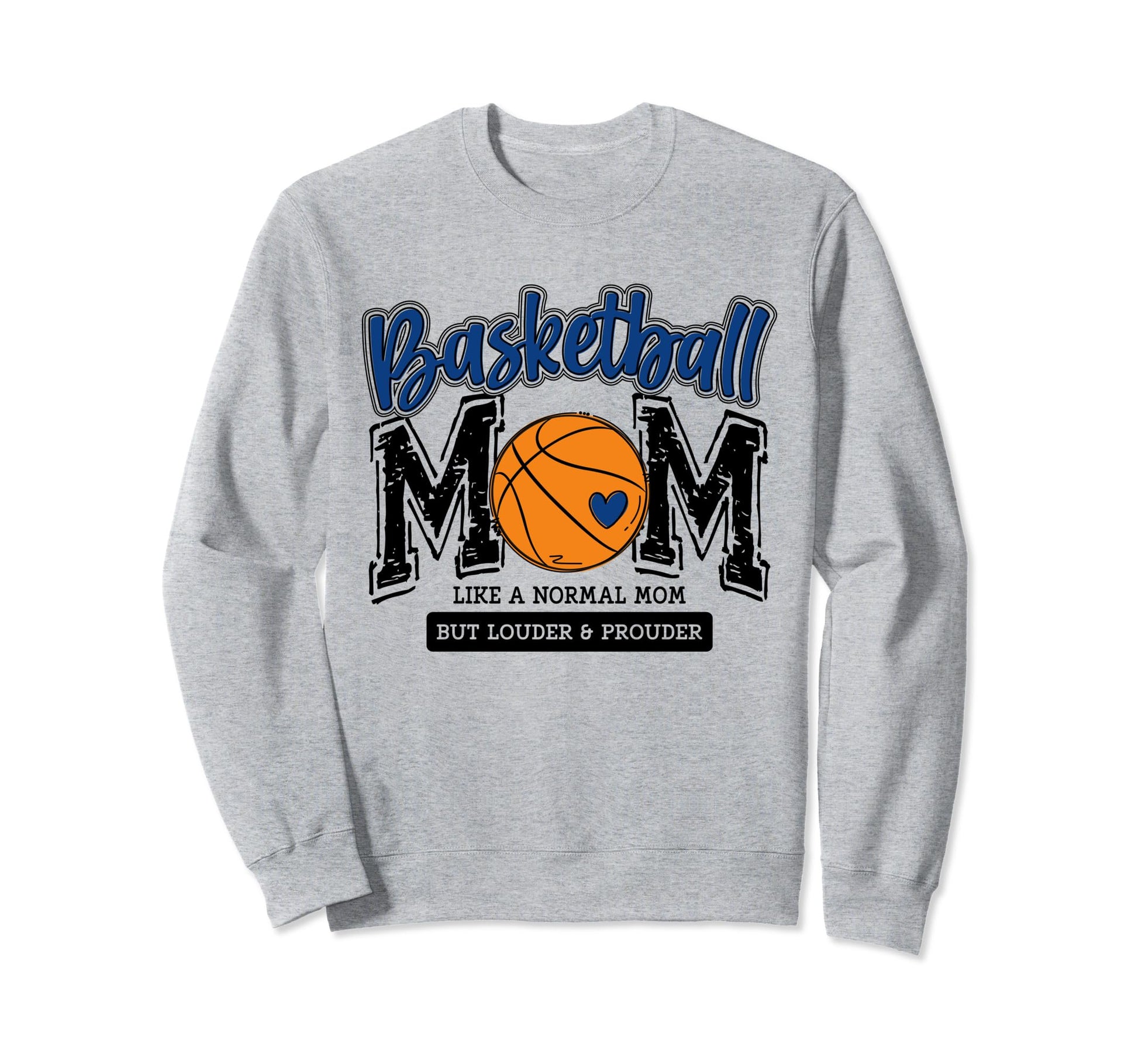 Basketball Mama Blue Game Day Basket Sweatshirt - Novelty Apparel Unisex - T-Shirt, Sweatshirt, Hoodie