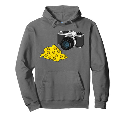 Camera Cheese Photographer Photography Hoodie - Fun Novelty Design Unisex - T-Shirt, Sweatshirt, Hoodie