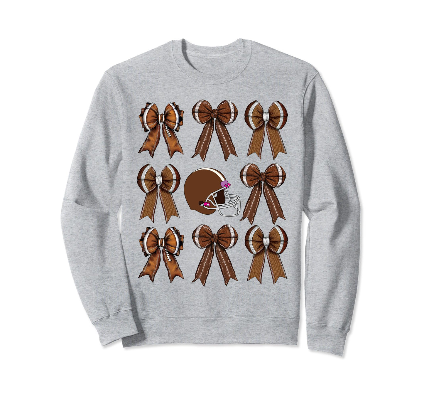 Womens Moms Coquette Bow Football Sweatshirt - Graphic Print Men Women - T-Shirt, Sweatshirt, Hoodie