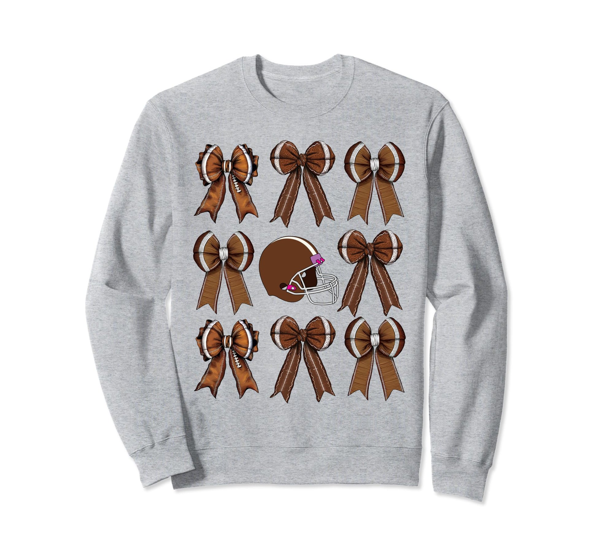 Womens Moms Coquette Bow Football Sweatshirt - Graphic Print Men Women - T-Shirt, Sweatshirt, Hoodie