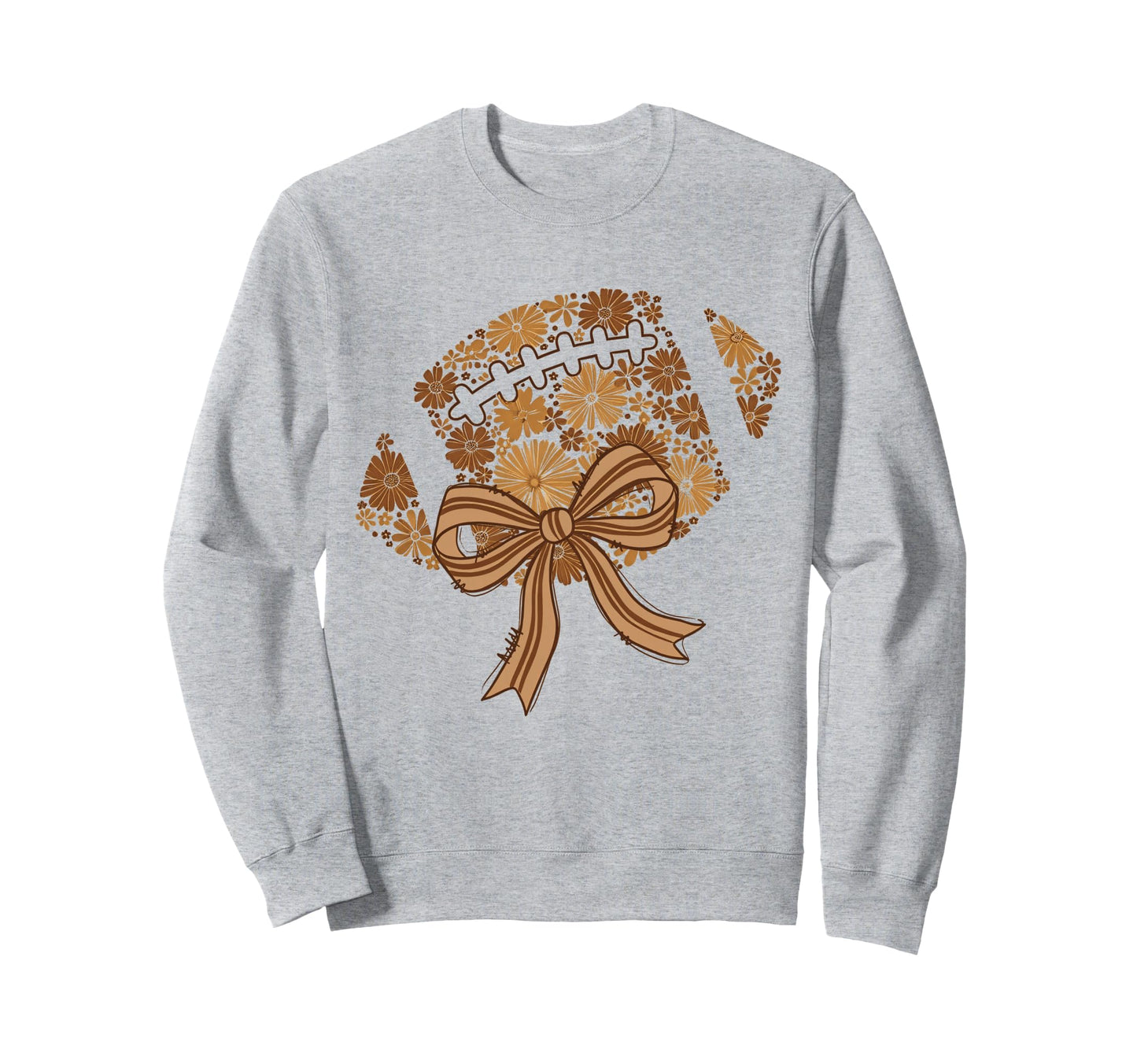 Boho Floral Football Mom Sweatshirt - Fun Novelty Design for Adults - T-Shirt, Sweatshirt, Hoodie
