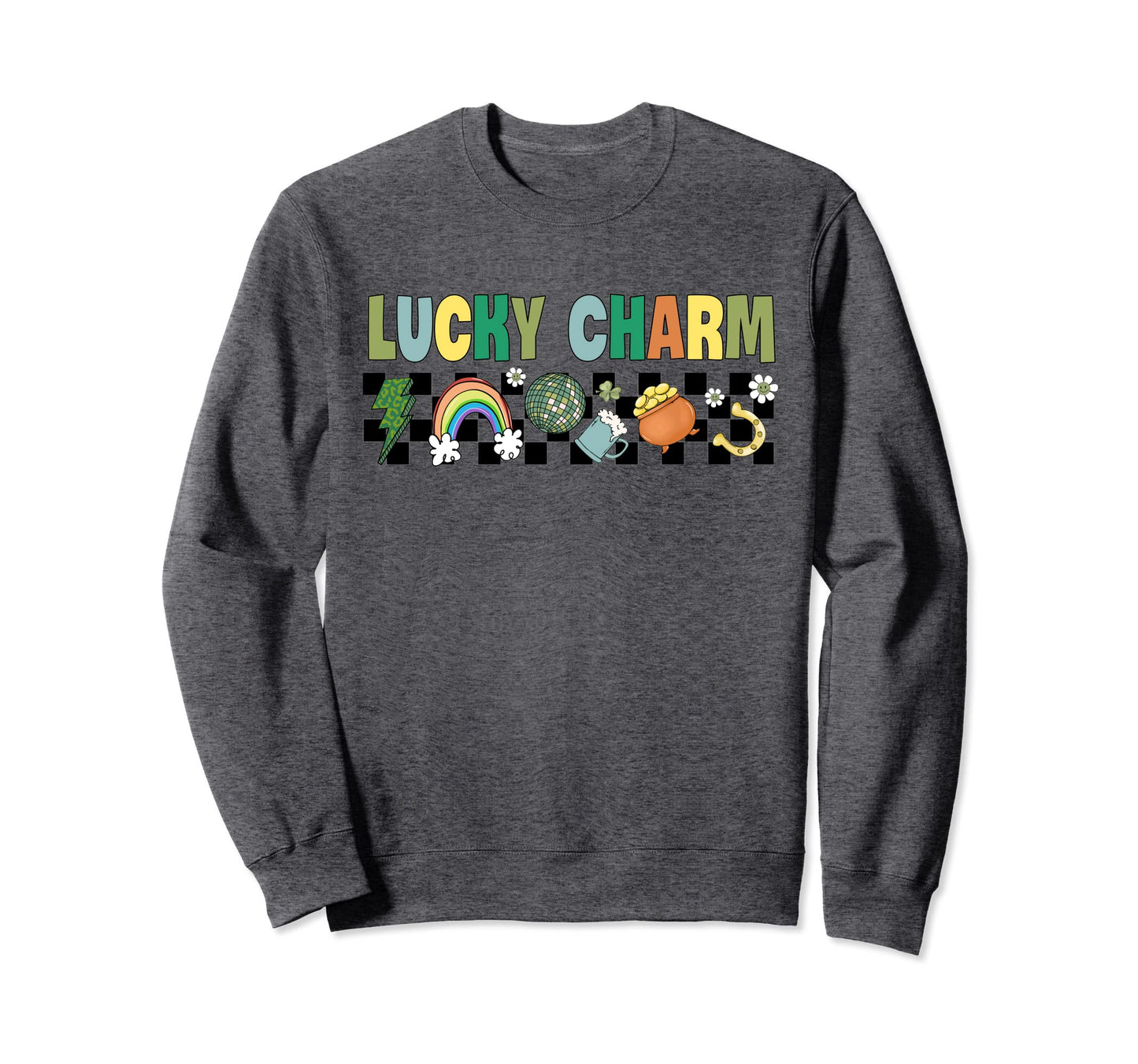 St Patricks Day Groovy Sweatshirt - Casual Everyday Wear for Adults - T-Shirt, Sweatshirt, Hoodie