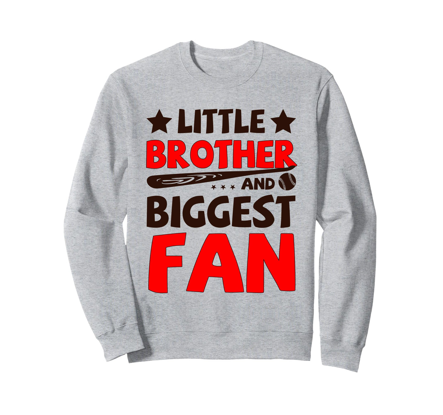 Little Brother Biggest Fan Sweatshirt - Minimalist Print for Adults - T-Shirt, Sweatshirt, Hoodie