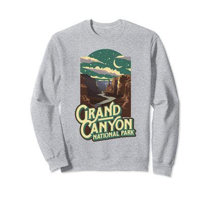 Grand Canyon National Park Night Sweatshirt - Aesthetic Graphic for Adults - T-Shirt, Sweatshirt, Hoodie