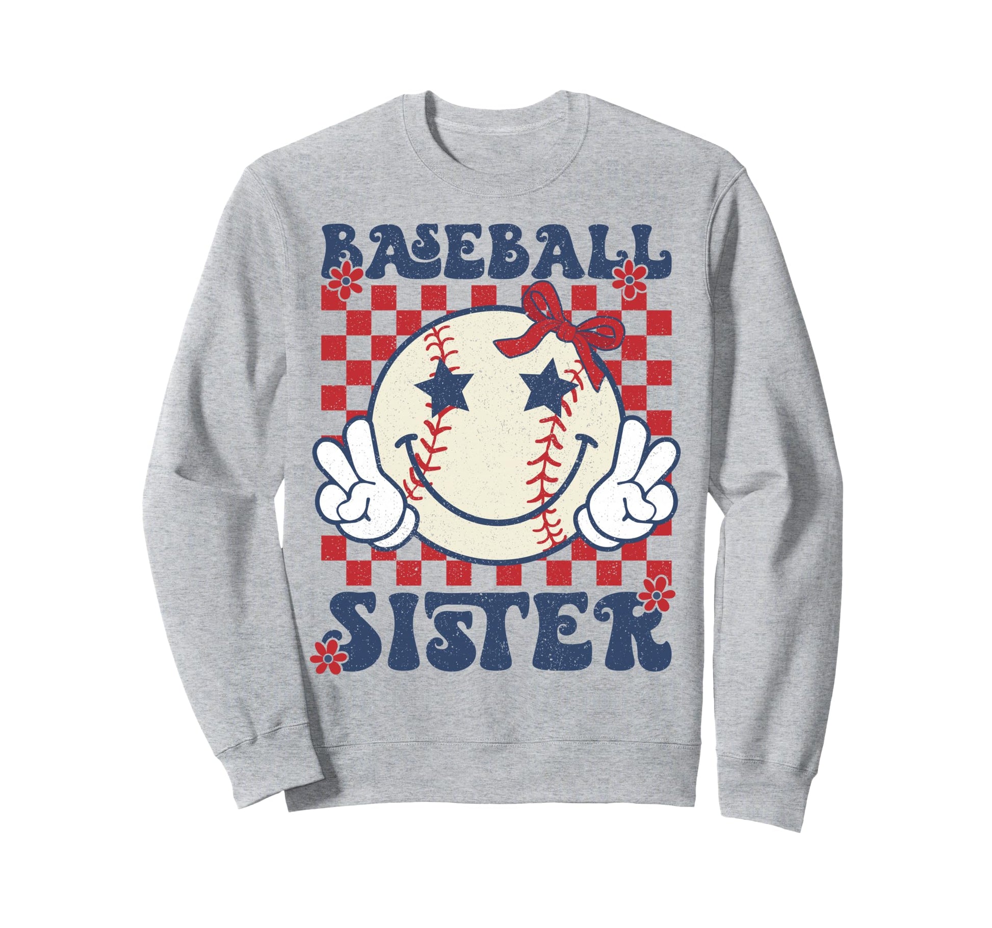 Baseball Sister Coquette Bow Sweatshirt - Custom Art Print for Adults - T-Shirt, Sweatshirt, Hoodie