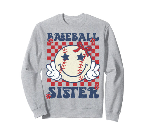 Baseball Sister Coquette Bow Sweatshirt - Custom Art Print for Adults - T-Shirt, Sweatshirt, Hoodie