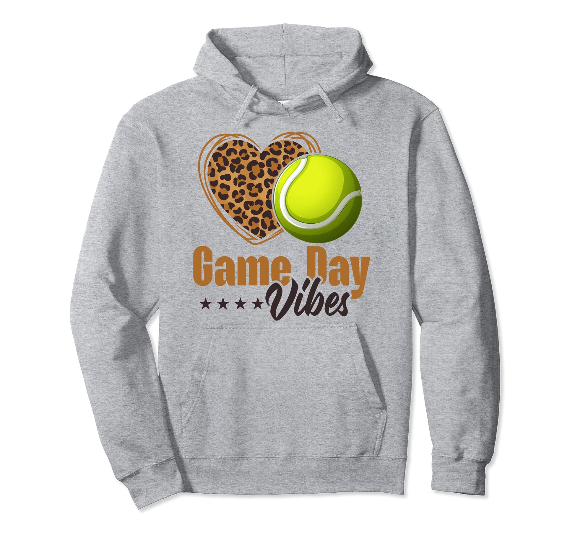 Game Day Vibes Mom Bleached Leopard Heart Hoodie - Novelty Apparel Unisex - T-Shirt, Sweatshirt, Hoodie