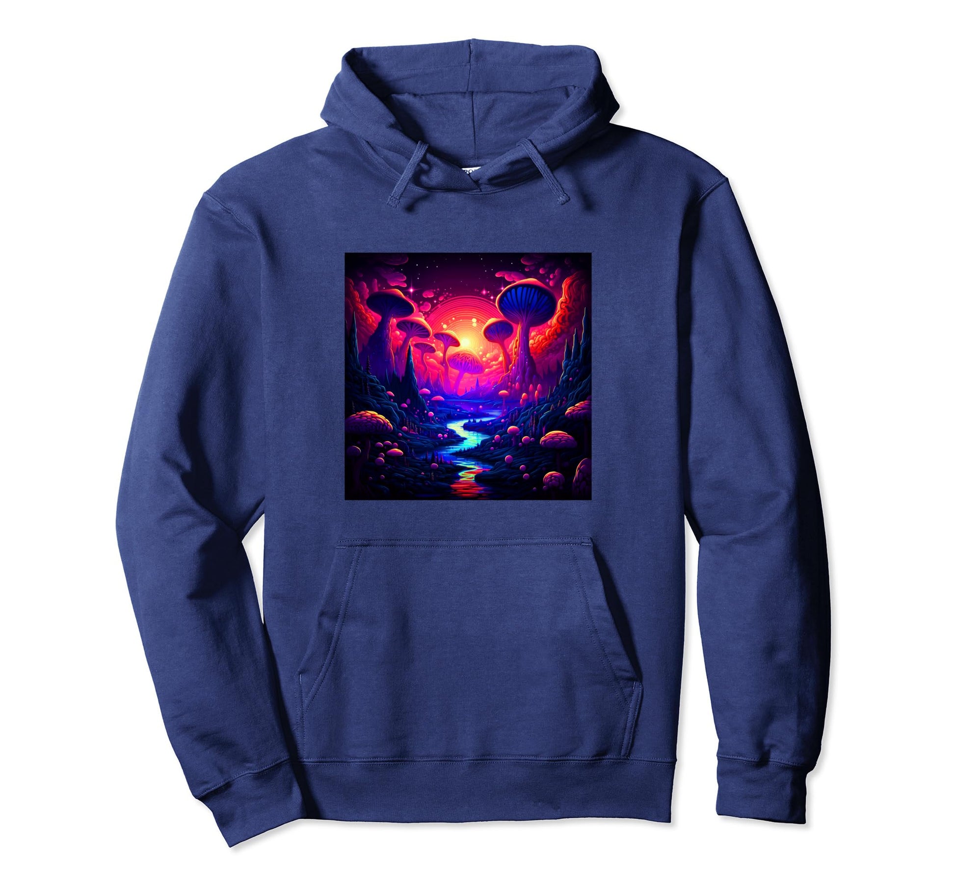 80S Synthwave Aesthetic Mushroom Hoodie - Streetwear Style for Adults - T-Shirt, Sweatshirt, Hoodie