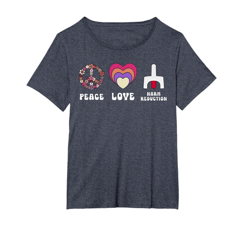 Floral Peace Love Harm Reduction T-Shirt - Minimalist Print Unisex - T-Shirt, Sweatshirt, Hoodie