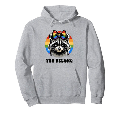 You Belong Equality Rainbow Coquette Hoodie - Novelty Apparel Unisex - T-Shirt, Sweatshirt, Hoodie