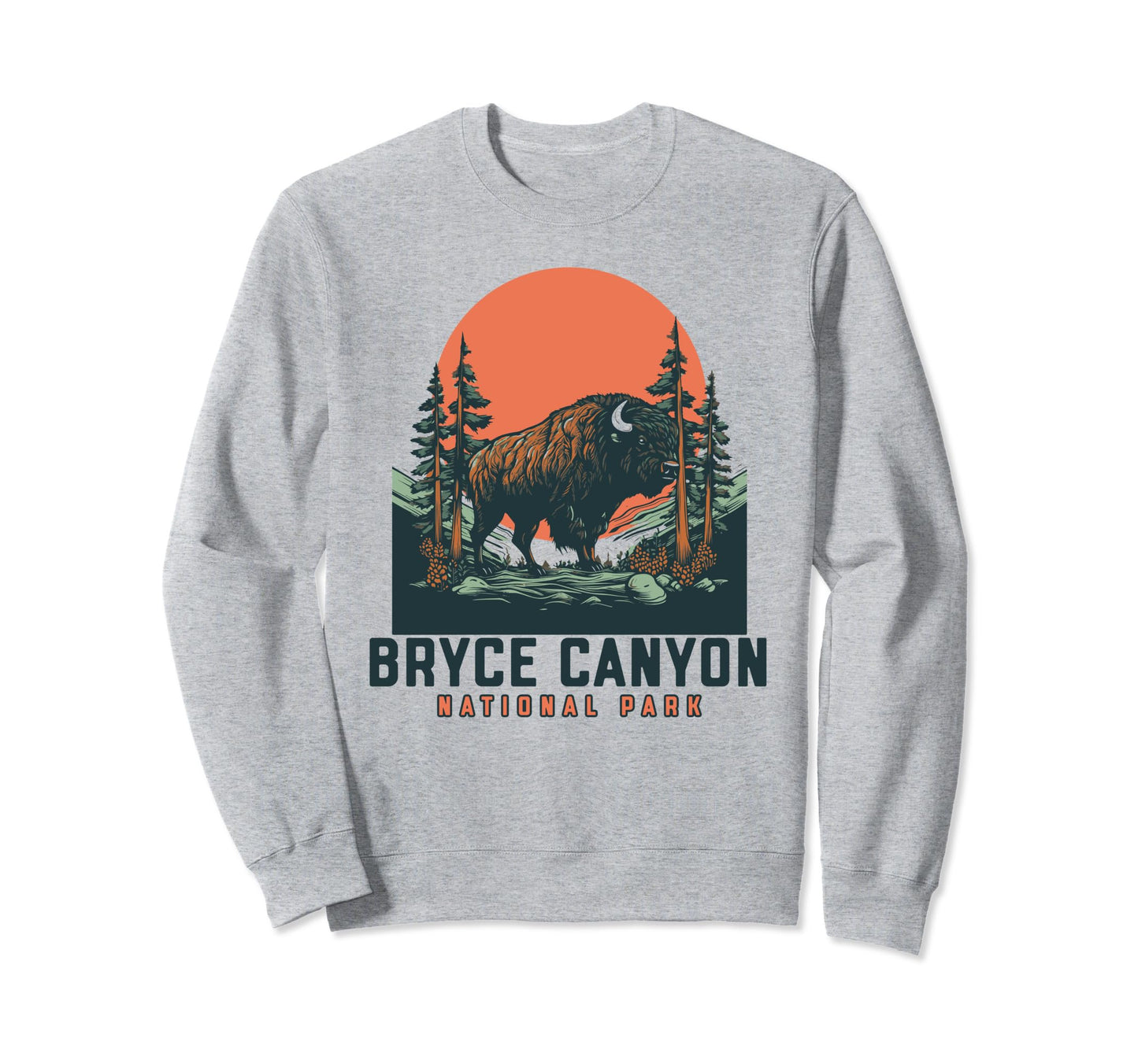 Bryce Canyon National Park Bison Buffalo Sweatshirt - Graphic Print Unisex - T-Shirt, Sweatshirt, Hoodie