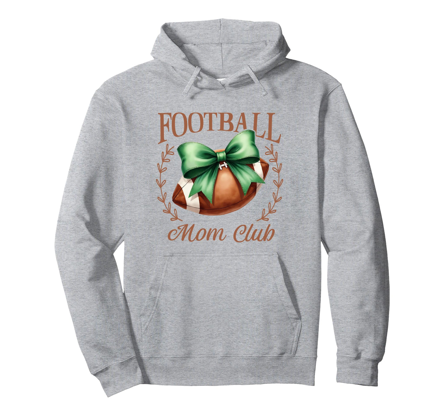 Game Day Green Croquette Bow Football Hoodie - Trendy Graphic Men Women - T-Shirt, Sweatshirt, Hoodie