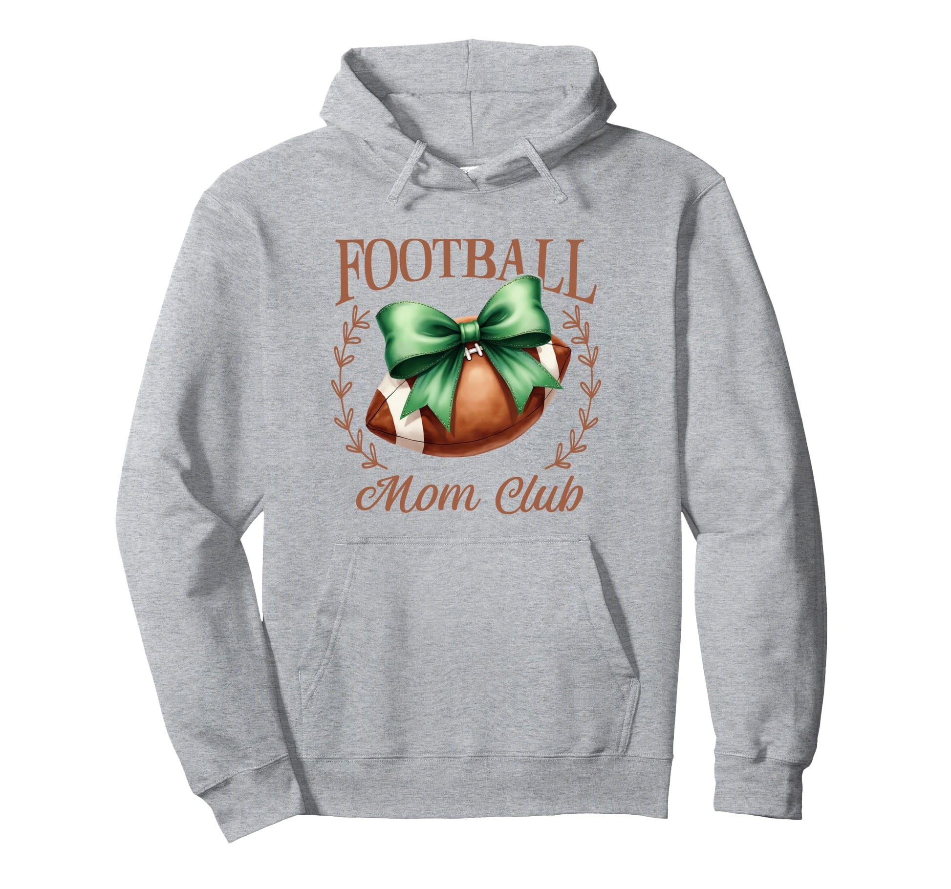 Game Day Green Croquette Bow Football Hoodie - Trendy Graphic Men Women - T-Shirt, Sweatshirt, Hoodie