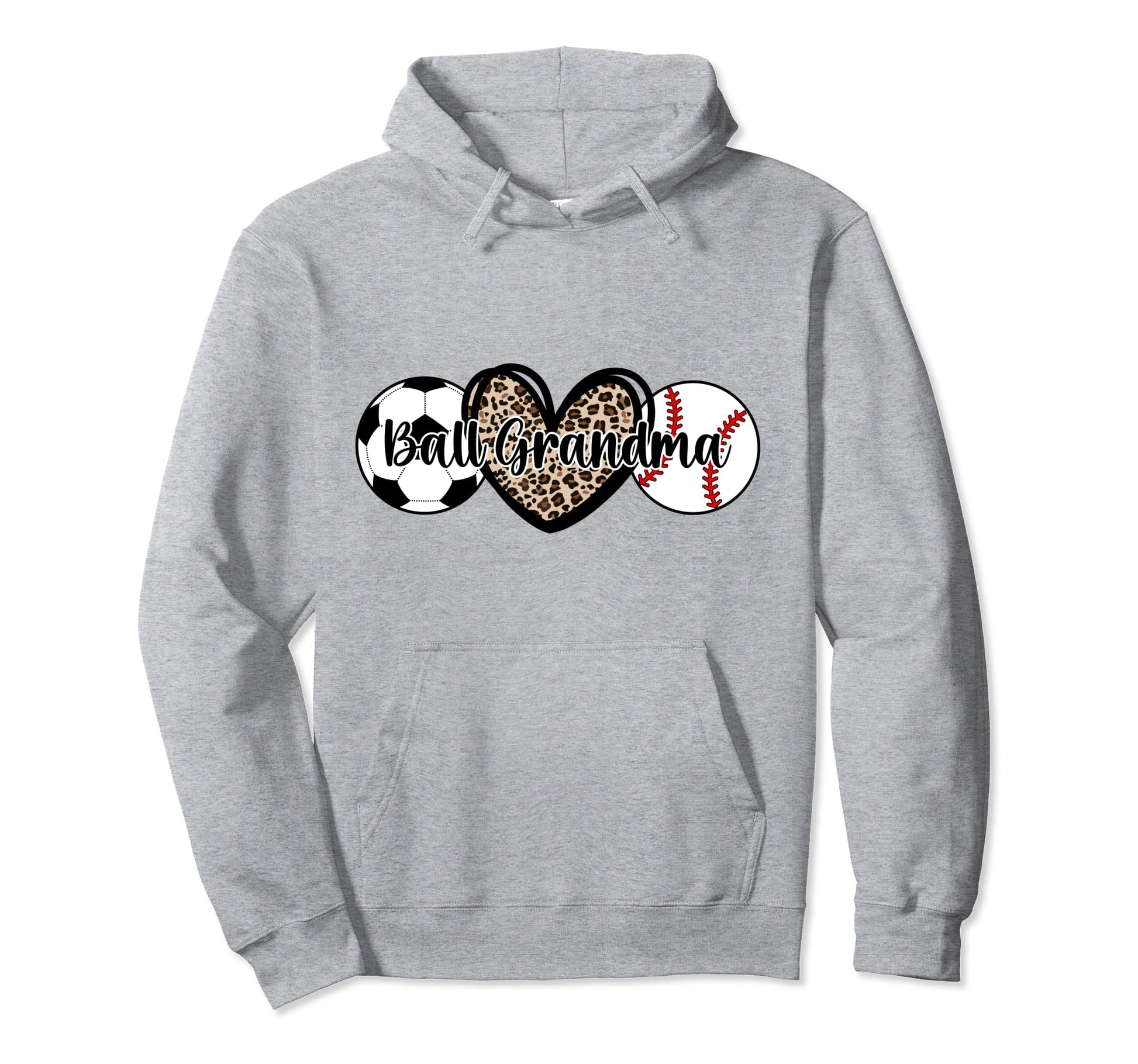 Ball Grandma Soccer Baseball Grandma Hoodie - Novelty Apparel Men Women - T-Shirt, Sweatshirt, Hoodie