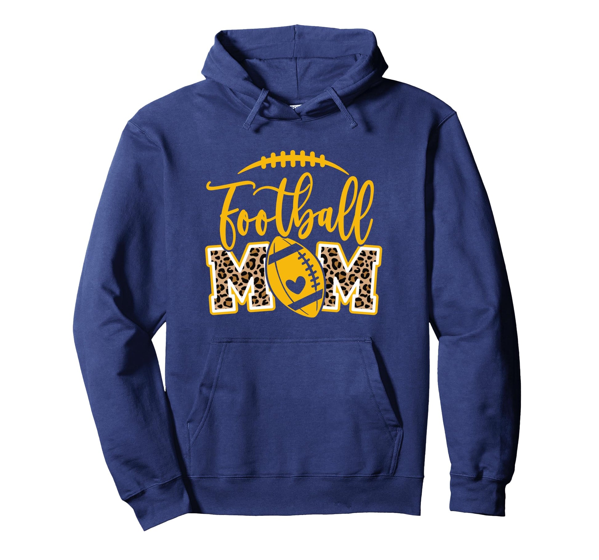 Leopard Navy Blue And Yellow High School Hoodie - Novelty Apparel Unisex - T-Shirt, Sweatshirt, Hoodie