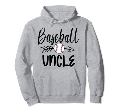 Baseball Uncle Arrow Fathers Mothers Day Hoodie - Trendy Graphic Men Women - T-Shirt, Sweatshirt, Hoodie