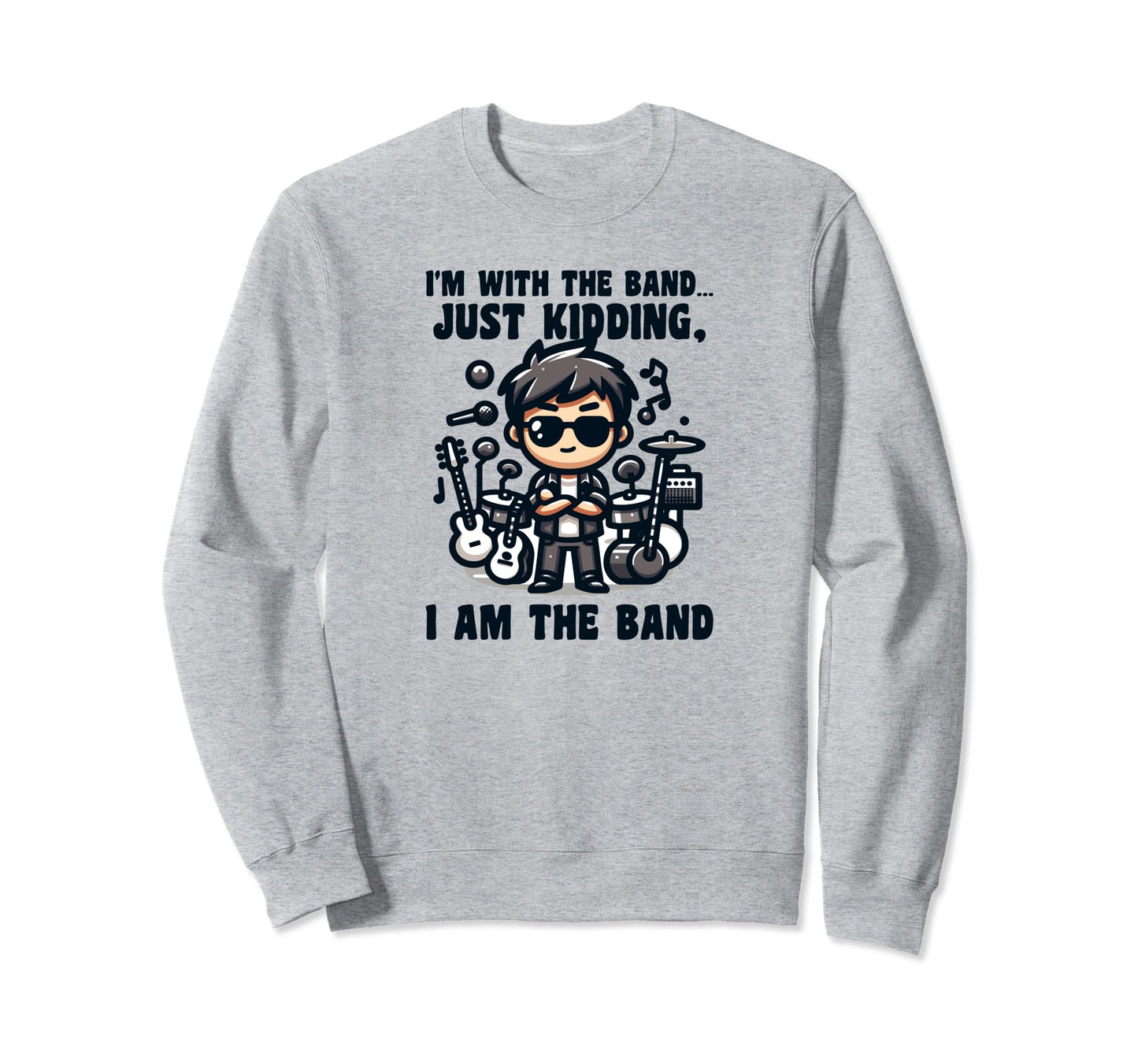 Rock Roll Instruments Rockstar Sweatshirt - Aesthetic Graphic Men Women - T-Shirt, Sweatshirt, Hoodie