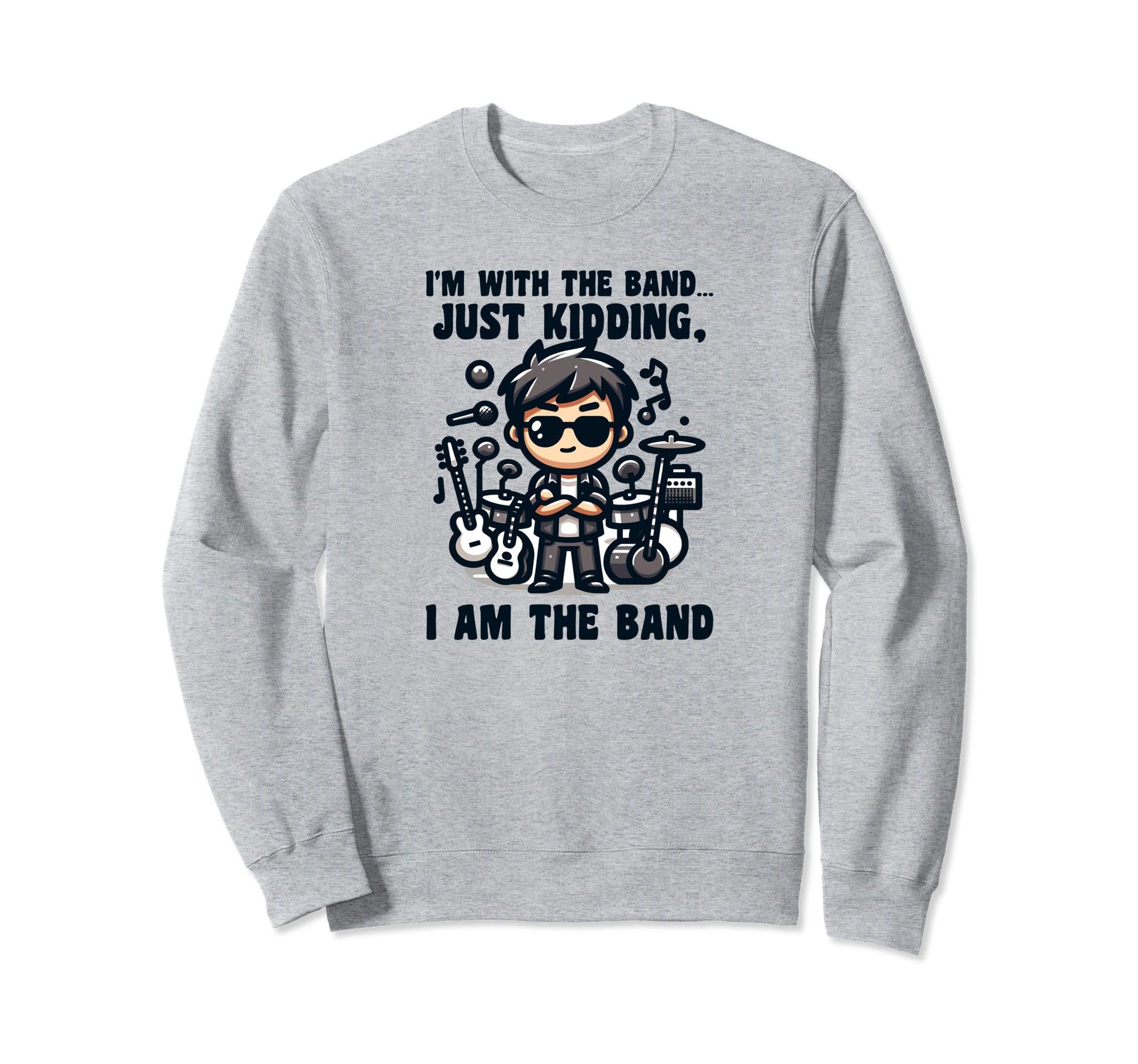 Rock Roll Instruments Rockstar Sweatshirt - Aesthetic Graphic Men Women - T-Shirt, Sweatshirt, Hoodie