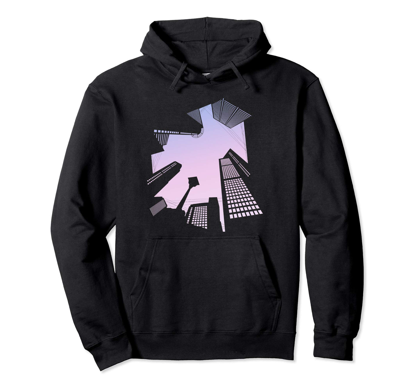 Pastel City Lofi Anime Aesthetic Hoodie - Fun Novelty Design for Adults - T-Shirt, Sweatshirt, Hoodie